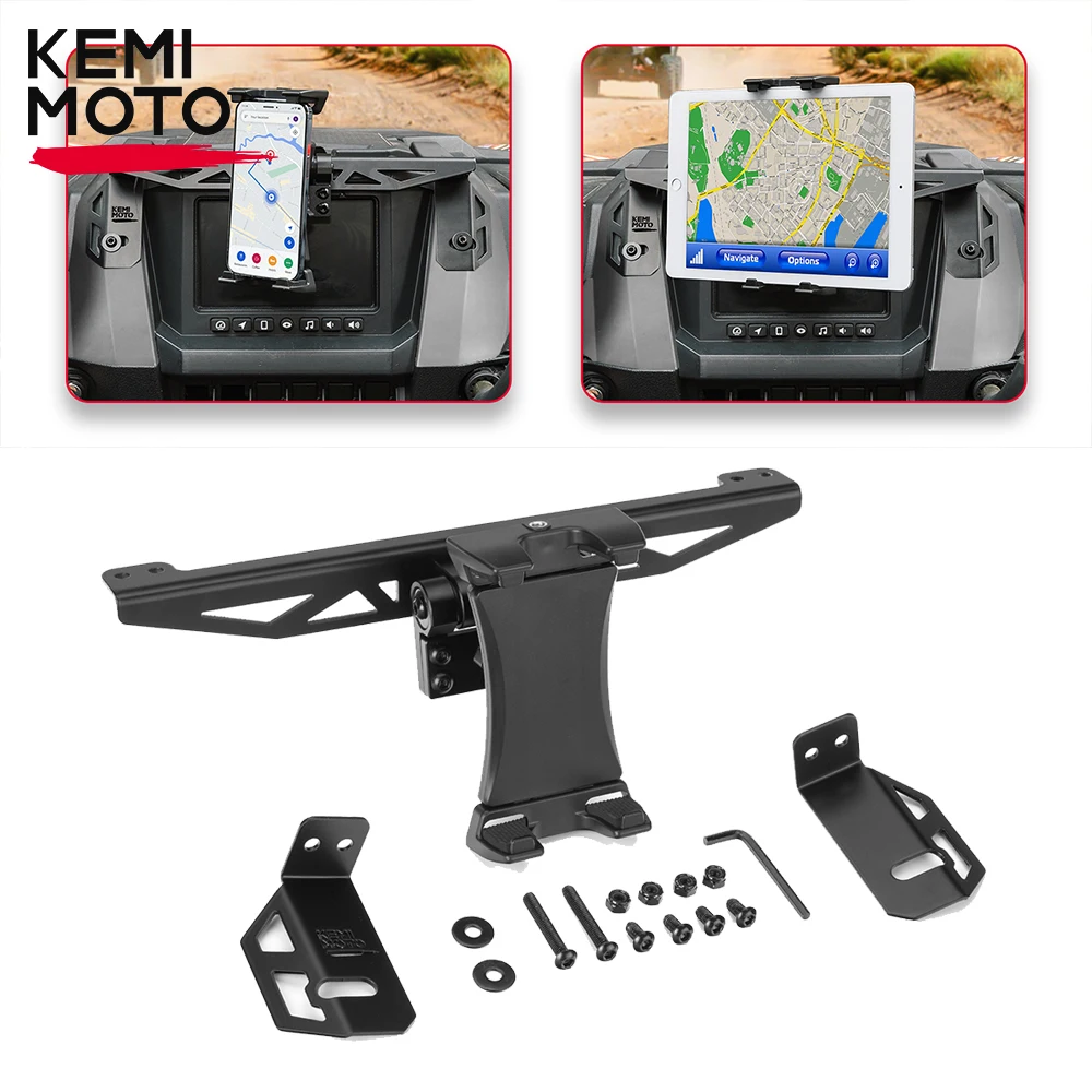 KEMIMOTO UTV Upgraded HDPE Electronic Device Mounts GPS Tablet Holder Compatible with Polaris RZR PRO XP 4 XP4 2020-2023