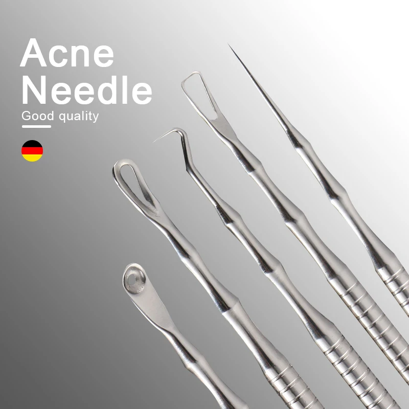 Blackhead Remover Acne Tool Pimples Removal Needles Extractor Tweezers Pore Cleaner Deep Cleaning Tool