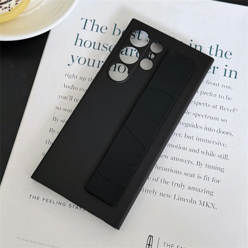 Luxury Elastic Silicone Wrist Strap Shockproof Matte Clear Case