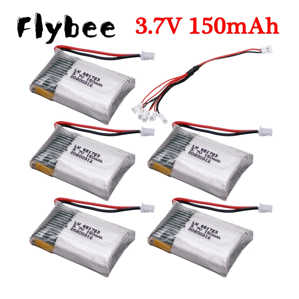 Caricabatteria Lipo 3.7V 150Mah 30C Per H20 S8 M67 U839 Rc Quadcopter Elicottero Pezzi Di Ricambio H20 Batteria 3.7V Batterie Droni