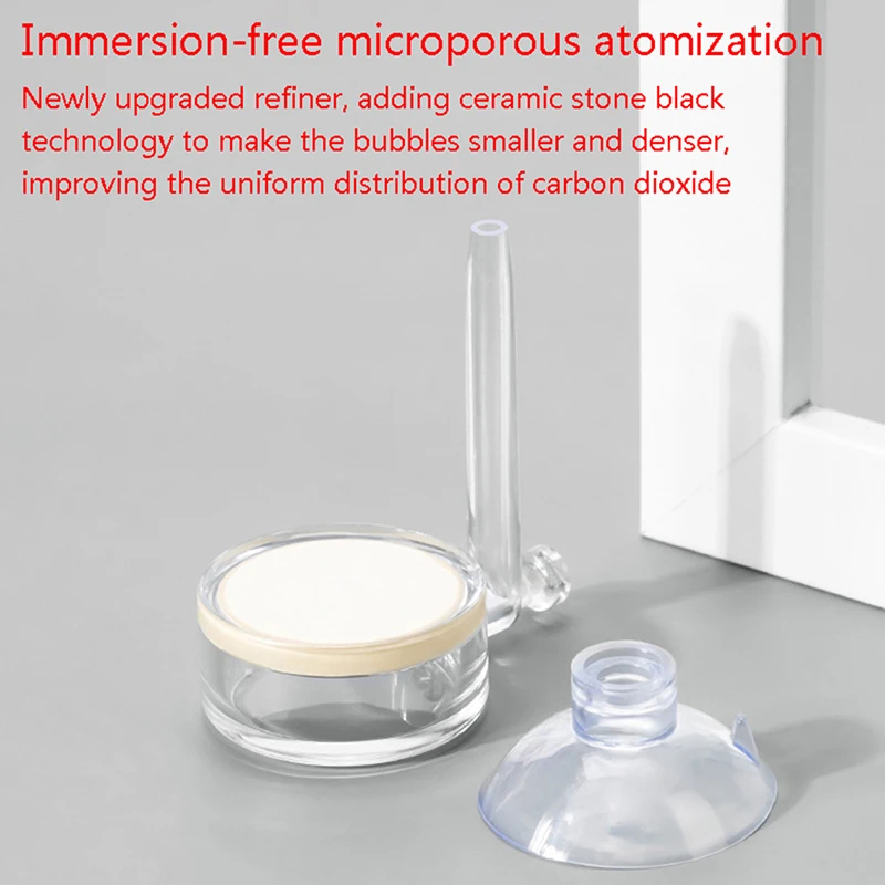 New Aquarium CO2 Atomizer Transparent CO2 Diffuser Purifier Integrated PC Material Special Ceramic Plate Fish Tank CO2 Atomizer 3