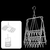 Fold Stainless Steel Windproof Clothespin Laundry Hanger Clothesline Sock Towel Bra Drying Rack Clothes Peg Hook Airer Dryer 4mm 1
