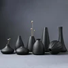 2024 New Black Ceramic Small Vase Home Decoration Crafts Tabletop Ornament Simplicity Japanese-style Decoration 1