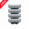 New Stainless Steel Blade Sharp 3 Layer Safety Razor for Mach 3 Manual Razor Blades Replacement Refills Blades 6