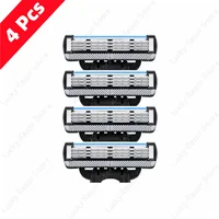 Lame de rasoir de rechange Gillette Mach 3, neuve, authentique, en acier inoxydable, tranchante, 3 couches, pour rasoir de sécurité manuel. 6