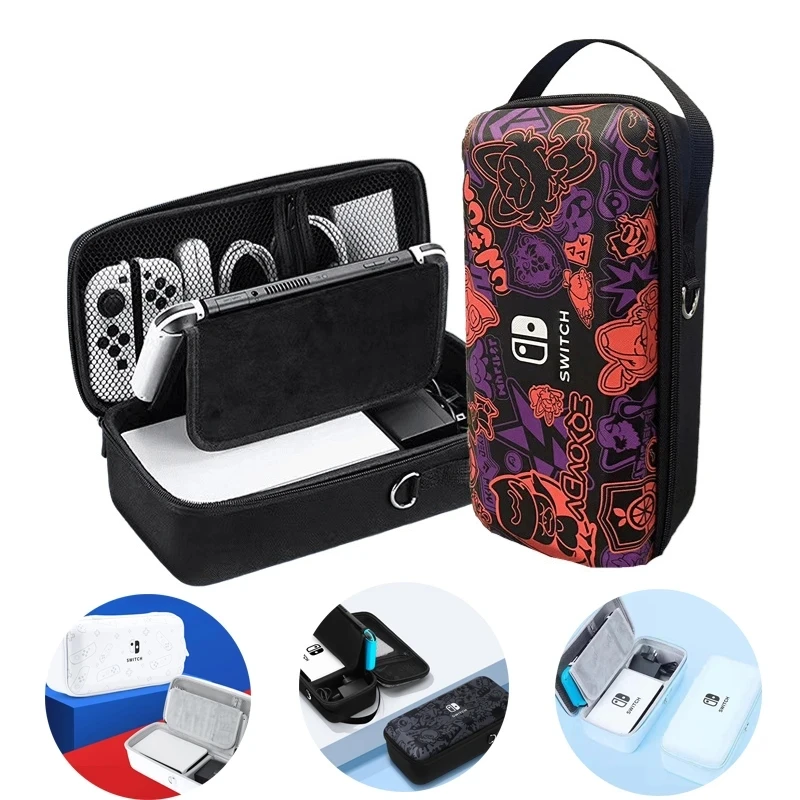 Per Nintendo Switch/ Switch Oled Console Custodia Impermeabile Custodia Rigida Interruttore Splatoon 3 Tema Skin Shell Pouch Box Accessorio