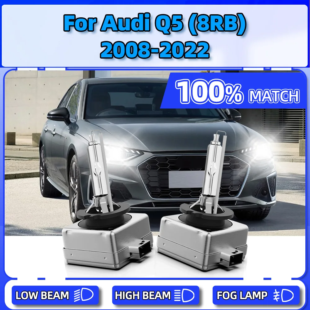

Xenon Headlight Bulbs 20000LM Auto Headlamps 6000K Xenon Lights For Audi Q5 (8RB) 2008-2015 2016 2017 2018 2019 2020 2021 2022