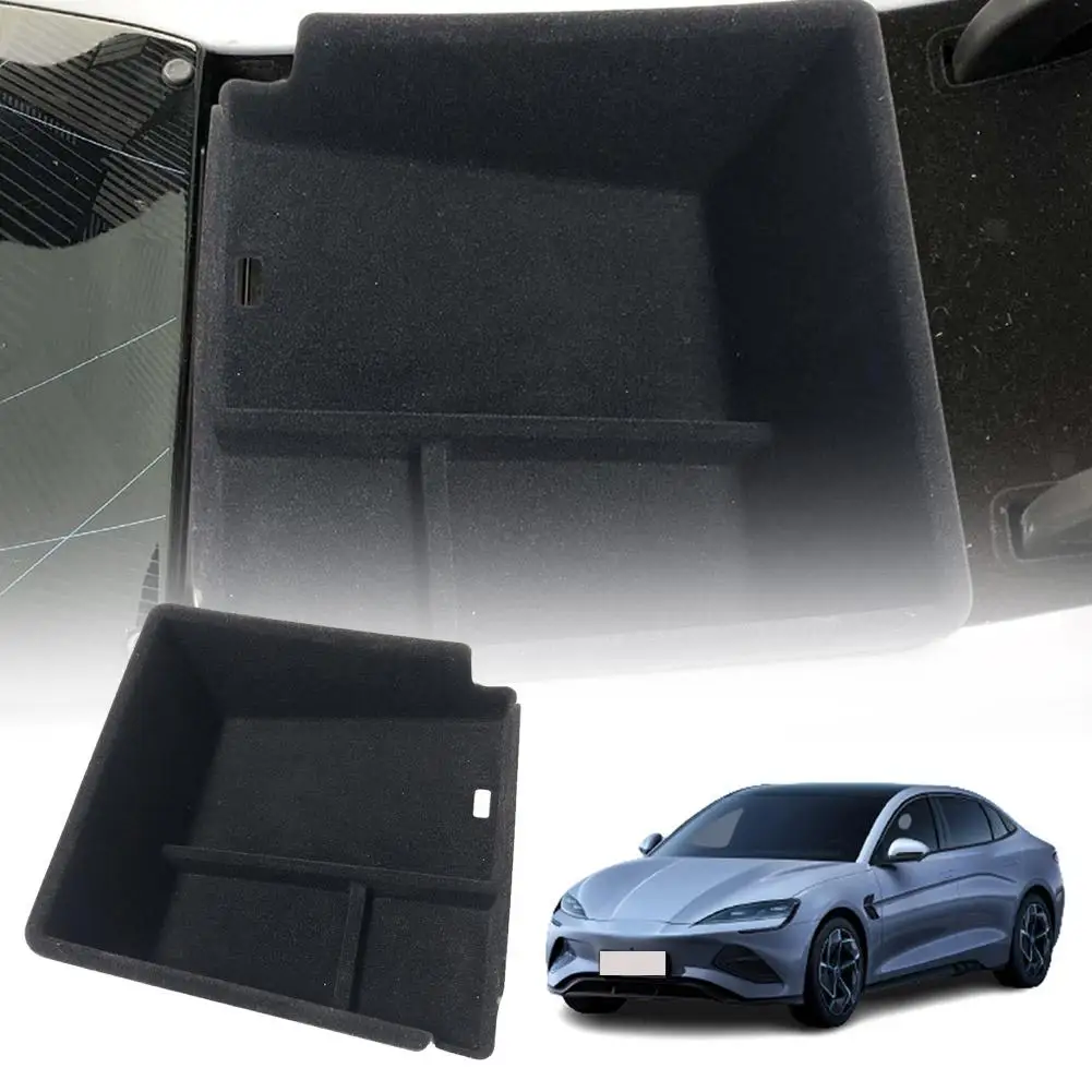 

For BYD Seal 2022 Car Console Armrest Storage 3 Compartments Storage Center Console Holder Organizer Box Armrest Tray C2K3