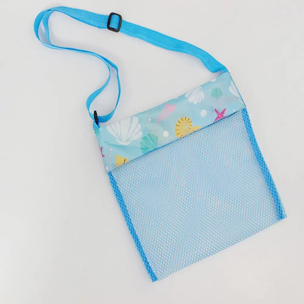 Ultra Light Mesh Beach Bag Adjustable Shoulder Strap Portable Sea Shell Collecting Bag  Kids Beach Bag    Beach Toy Bag 2