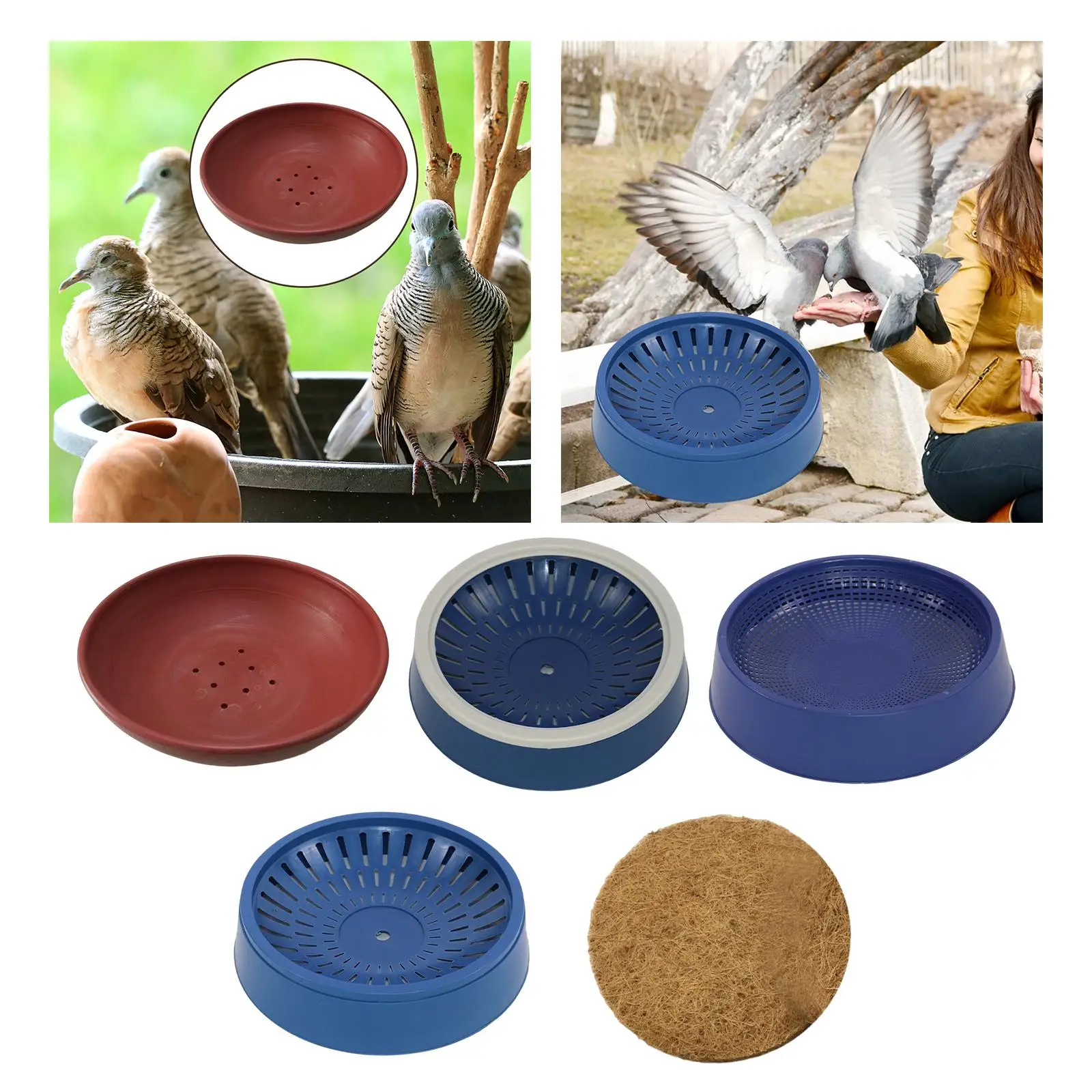 Pigeon Nesting Bowl, Bird Nest Bird Cage Breeding Hatching Nest for Pigeons, Doves,Quails and Small Birds,Pet Cage Supplies