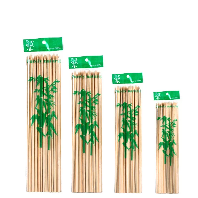 Bamboo Skewers barbecue skewers bbq grilling accessories 90/360x Wooden Skewers for Grilling BBQ Fruit Kabobs Chocolate Fountain Cocktail Toothpicks Home Kitchen Supplies