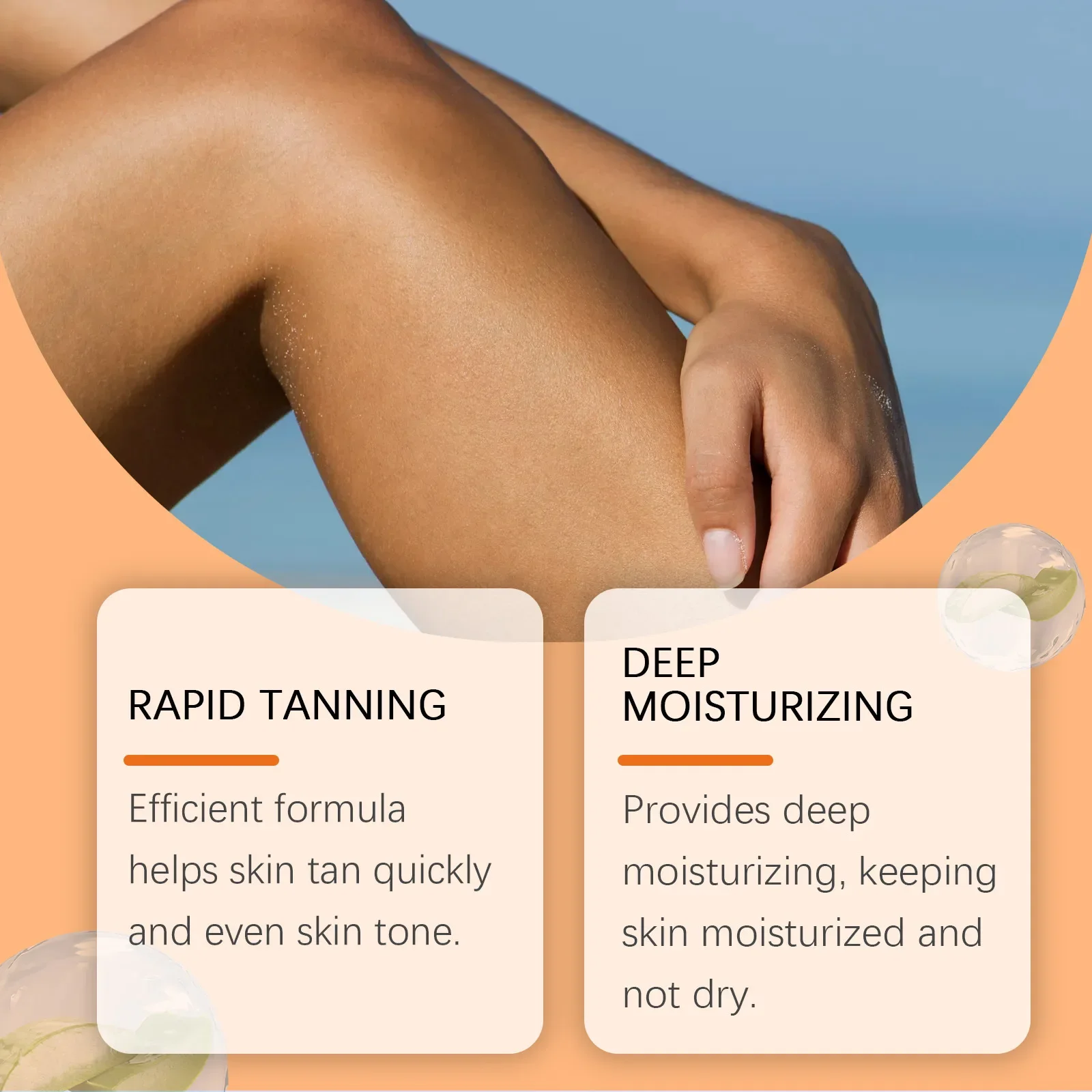 Body Tanning Oil Indoor Beach Sunbed Fake Tan Sunless Bronzing Liquid Hydrating Moisturizing Natural Bronzer Self Tanner Oil