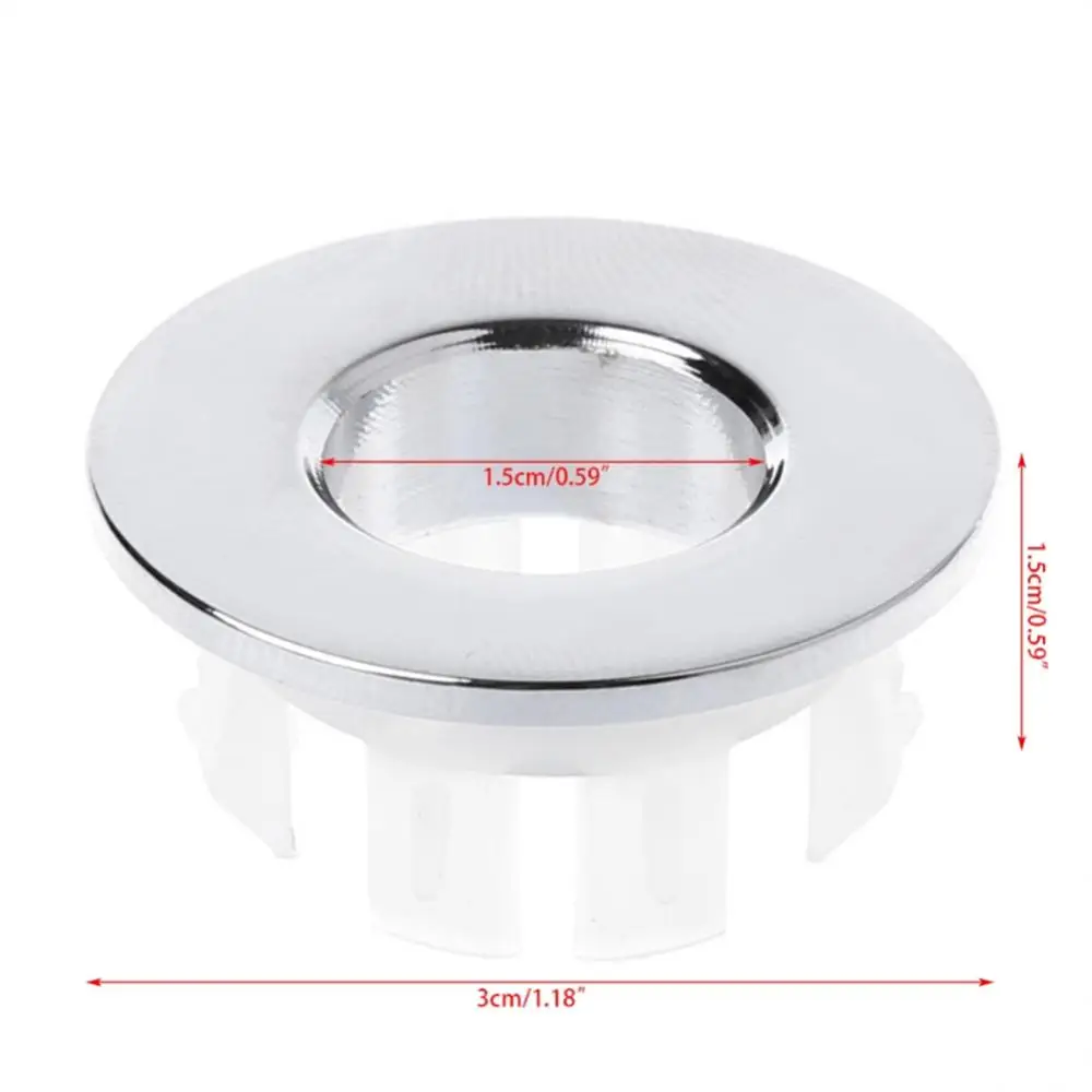 

Bathroom Basin Faucet Sink Overflow Cover Brass Six-foot Ring Insert Replacement For 22-24 Mm Round Overflow Hole Durable