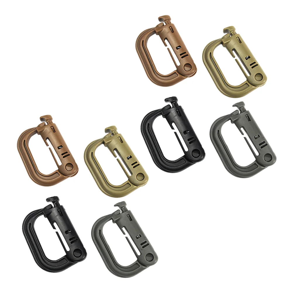 

8 Pcs Key Chain Professional Hanging Hook Buckle Major Camping D-shaped Backpack Plastic Steel Pvc Outdoor