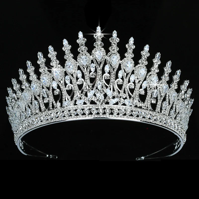 

Tiaras and Crown HADIYANA Elegant Vintage Women Wedding Hair Accessories Charm Party Hair Jewelry Zircon BC5347 Corona Princesa