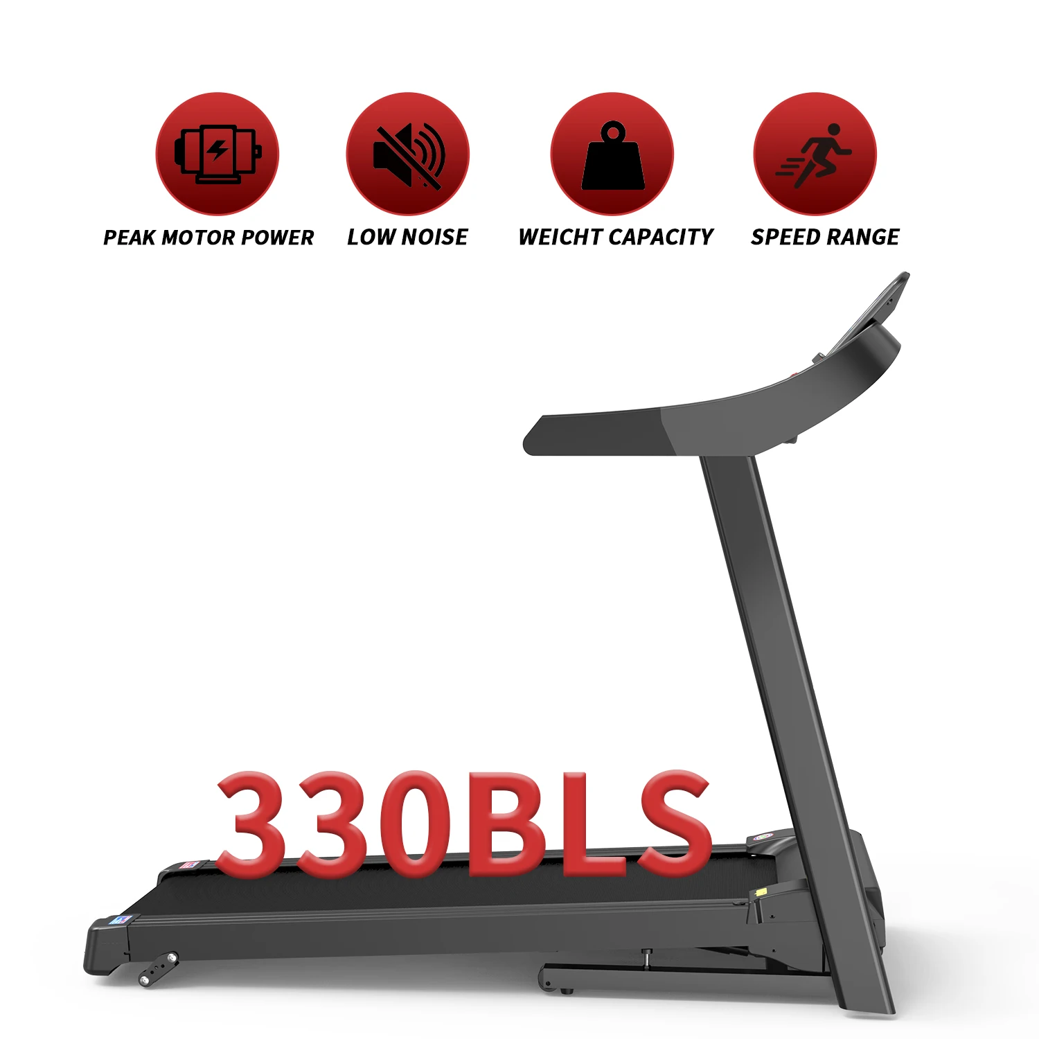 DAPOW Factory Fitness Home 2.0 HP Quiet Brushless Auto-Folding Incline Treadmill with Pulse Sensors