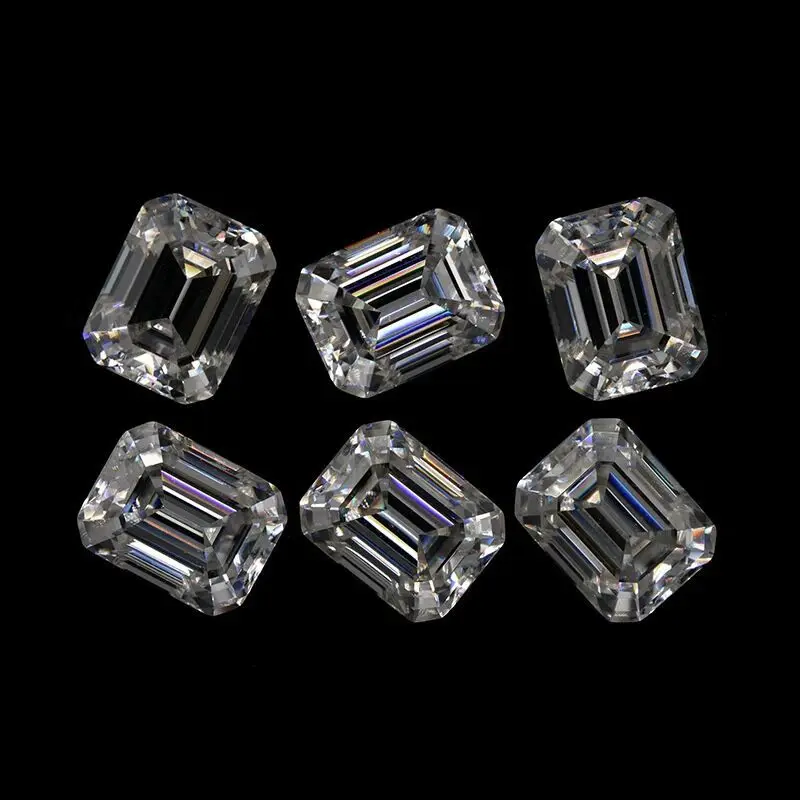 

Top Quality Loose Gemstone Emerald Cut Moissanite Stone 0.2ct-13ct D Color Lab Grown Diamond Beads GRA Certificated Material