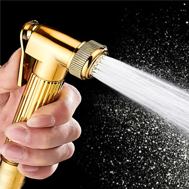Bathroom Black Gold Button Shower Shower Set Nozzle Booster Hot And Cold System Brass Hotel Home Bathroom Accessories shower set
