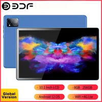 Original BDF Tablet Pc 10.1 Inch 8GB RAM 256GB ROM Android 12 Octa Core 3G 4G LTE Internet WiFi Internet BT Global Version