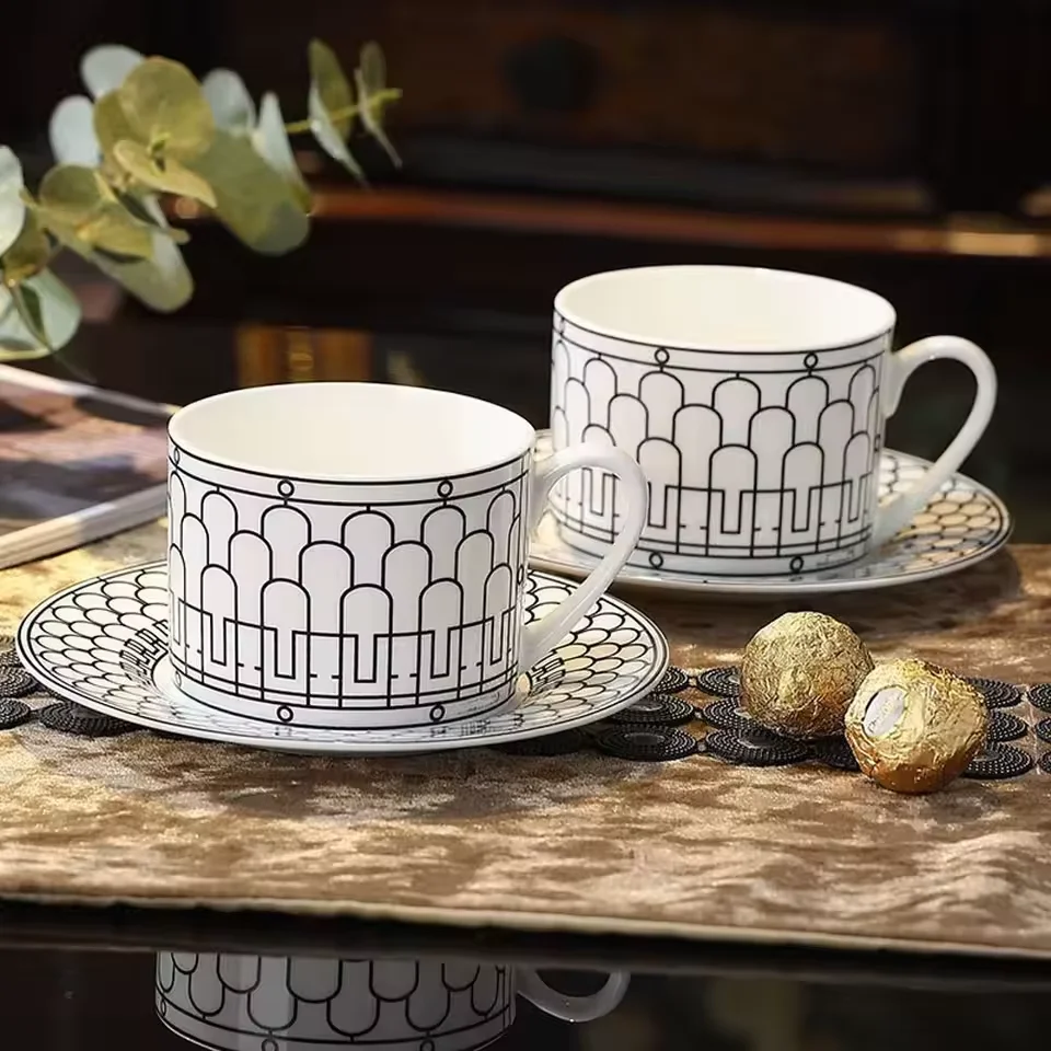 Luxury Ceramic Coffee Cup & Saucer Set 1