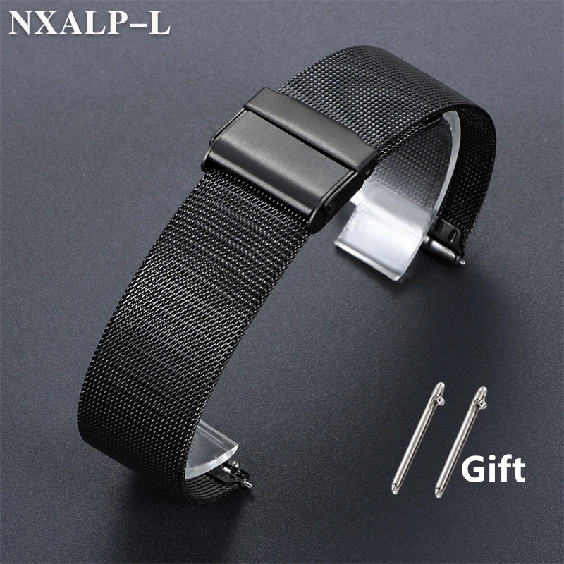 Elegant Milanese Mesh Stainless Steel Watch Band - Sleek and Durable 1.5mm Thickness Strap