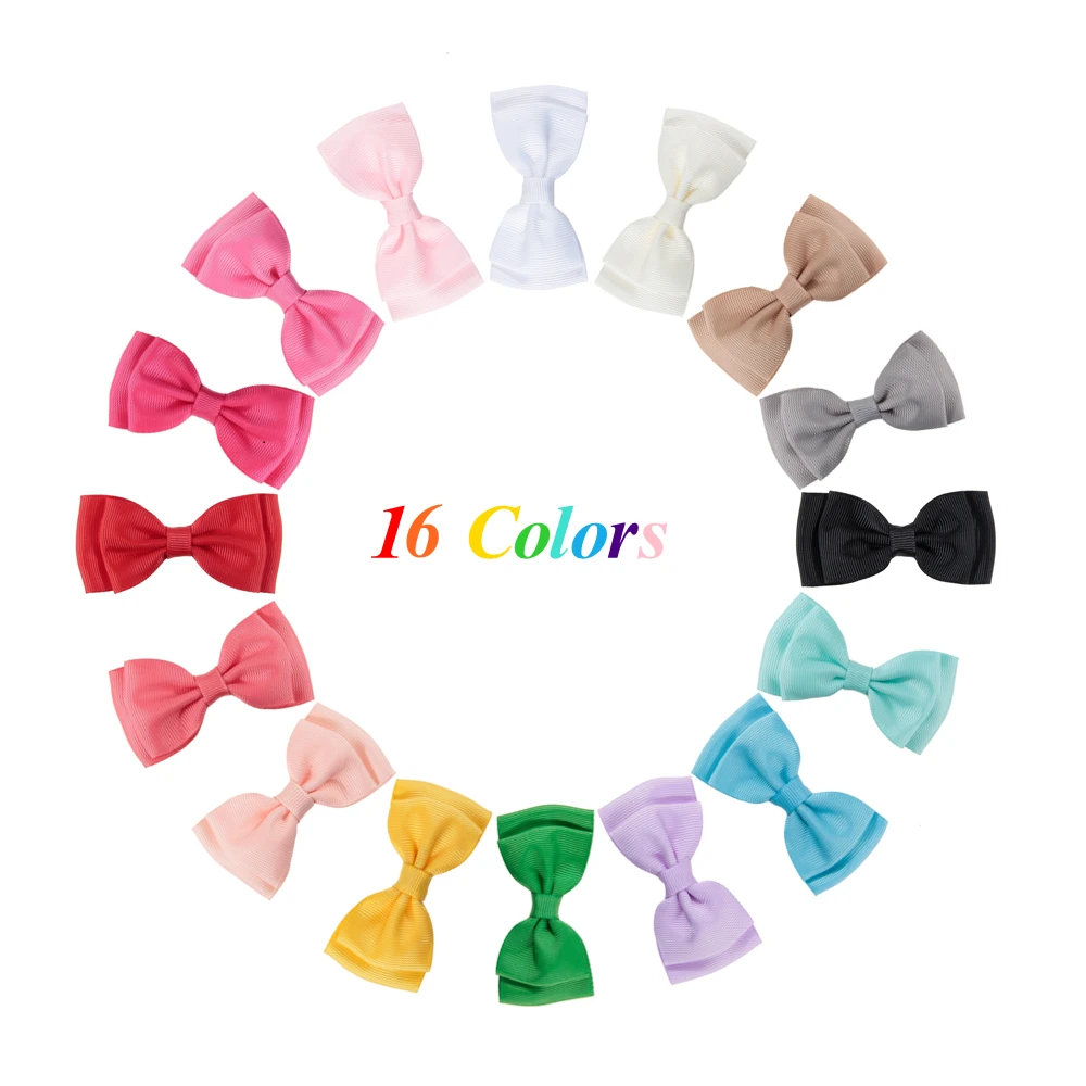 baby accessories diy New 3.2" 10pcs/lot Felt Grosgain Ribbon Bowknot Without Clips Double Layer Hair Bows for Diy Baby Girls Headwear Hairpins car baby accessories Baby Accessories