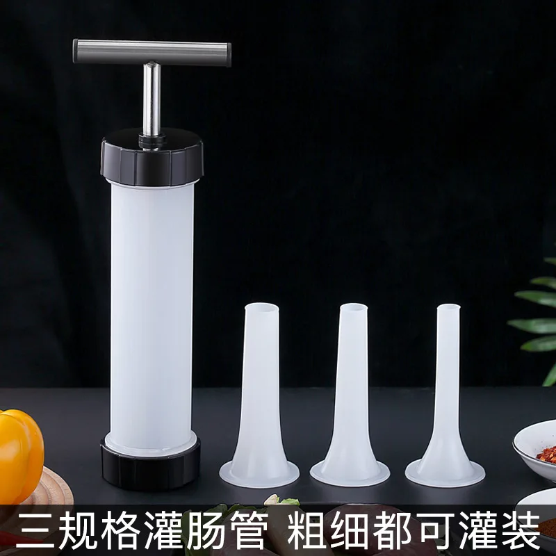 Homemade Sausage Stuffing Machine Homemade Sausage Stuffer Sausage Syringe Sausage Stuffer Gadgets Manual Meat Injector Tools images - 6