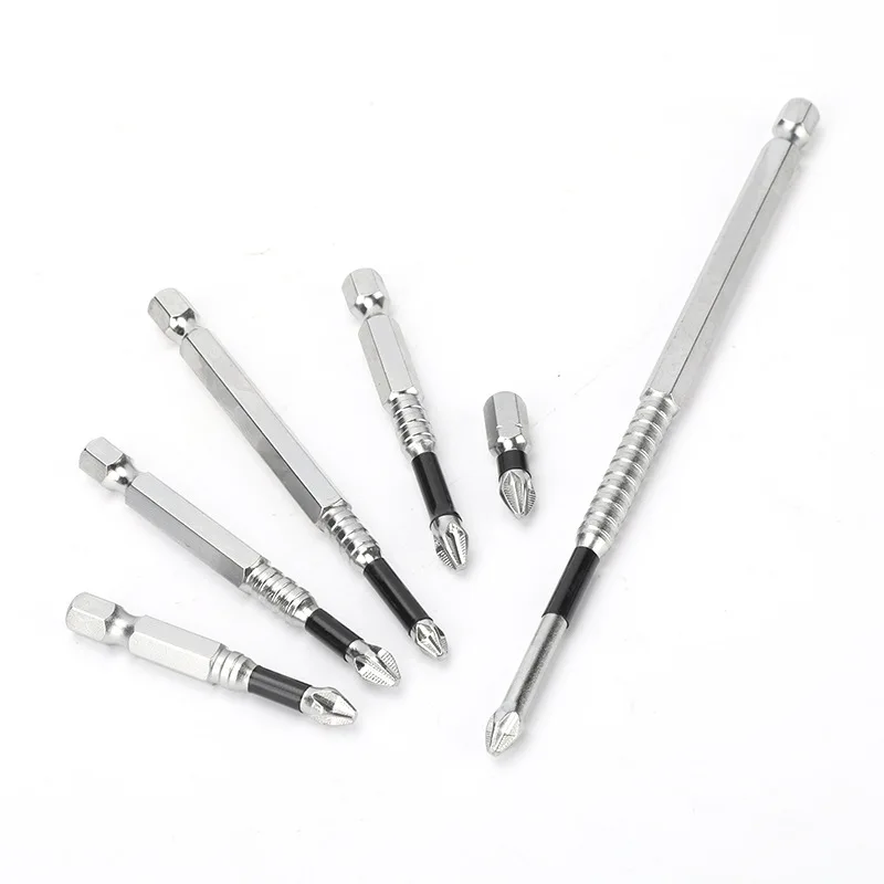 High magnetic screwdriver bit set, electric screwdriver set, suitable for power and hand tools, anti-slip hex shank.