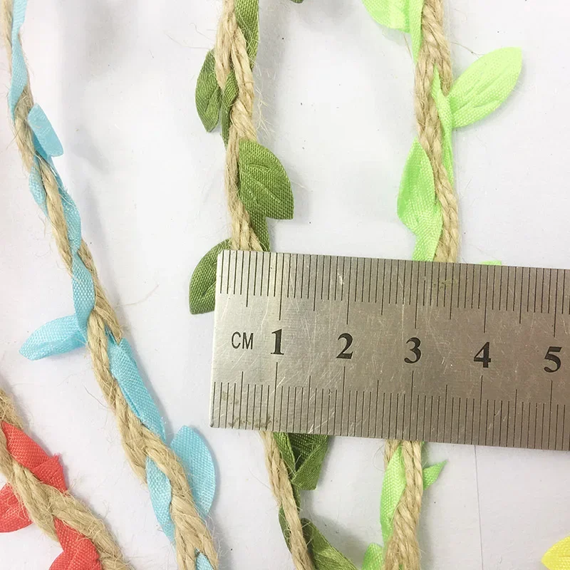 Nastro A Foglia Di Juta - 20 Metri Con Foglie Verdi Artificiali Per Decorazioni Fai Da Te, Matrimoni E Feste - Foto 7
