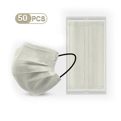 Disposable Adult Face Masks - Individually Packaged, Breathable & Protective, Blue (50PCS)