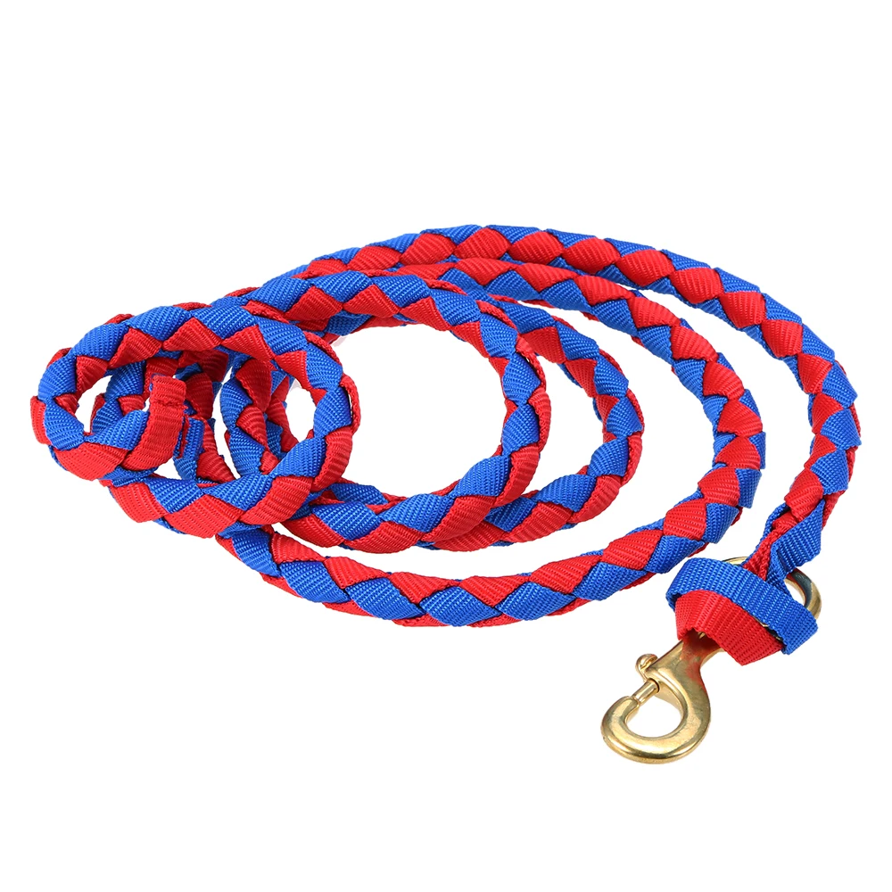 3 Meters PP Braided Horse Rope Horse Lead Rope with Brass Snap Pet Traction Rope Horse Rope Harness Accessories 3
