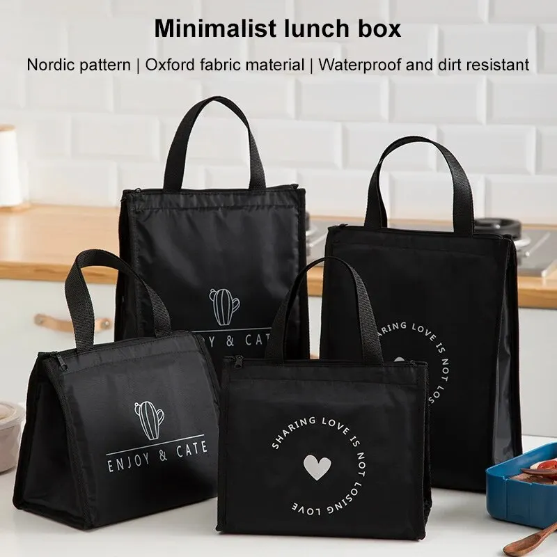 Storage Bag 1pc Thickened Waterproof And Insulated Oxford Cloth Bento Bag Refrigerated Work Handbag Portable