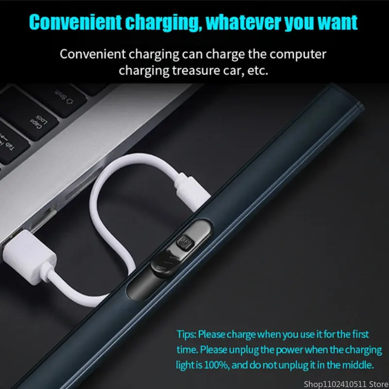 Description Picture 3 of itemOutdoor Barbecue USB Arc Lighter Rechargeable Long Kitchen Gas Stove Lighter Windproof Plasma Arc Flameless Lighter