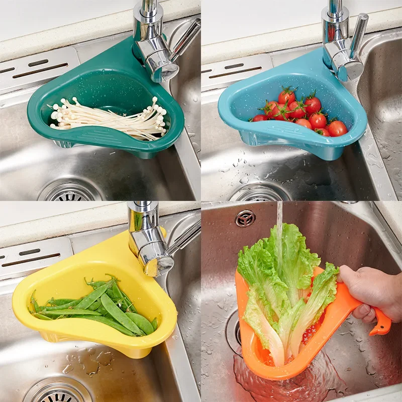 Swan Shape Kitchen Sink Multifunctional Sink Filter Shelf Fruit Vegetable Drainer Sponge Rack Storage Tool Basket Assessories