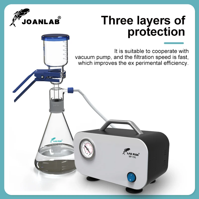JOANLAB 1000ml Vacuum Filter Apparatus Lab Equipment Glass Filter Sand Core Liquid Solvent Membrane Filter With Rubber Tube 2