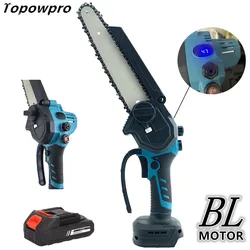 Brushless Electric Chainsaw 8 Inch Digital Display Garden Wood Cutter Cordless Chain Saw Pruning Logging For Makita 18V Battery