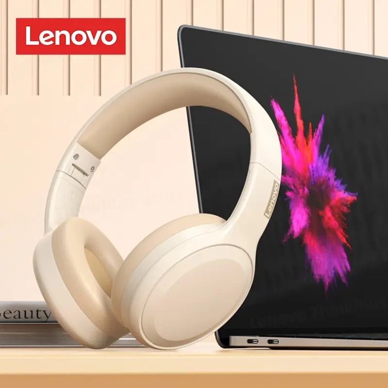 Lenovo-TH30 Fones de ouvido sem fio com microfone, Bluetooth 5.3 fones de ouvido, fone de ouvido esportivo, música Earbuds, 250mAh