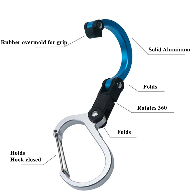 Aluminum Alloy Mountaineering Buckle Camping Hiking Travel Backpack Climbing Gadget Carabiner Clips Fishing Outdoor Accessory carabiner clips carabiner belt clip tent rope buckle keychain carabiner tactical buckle antenna binding buckle