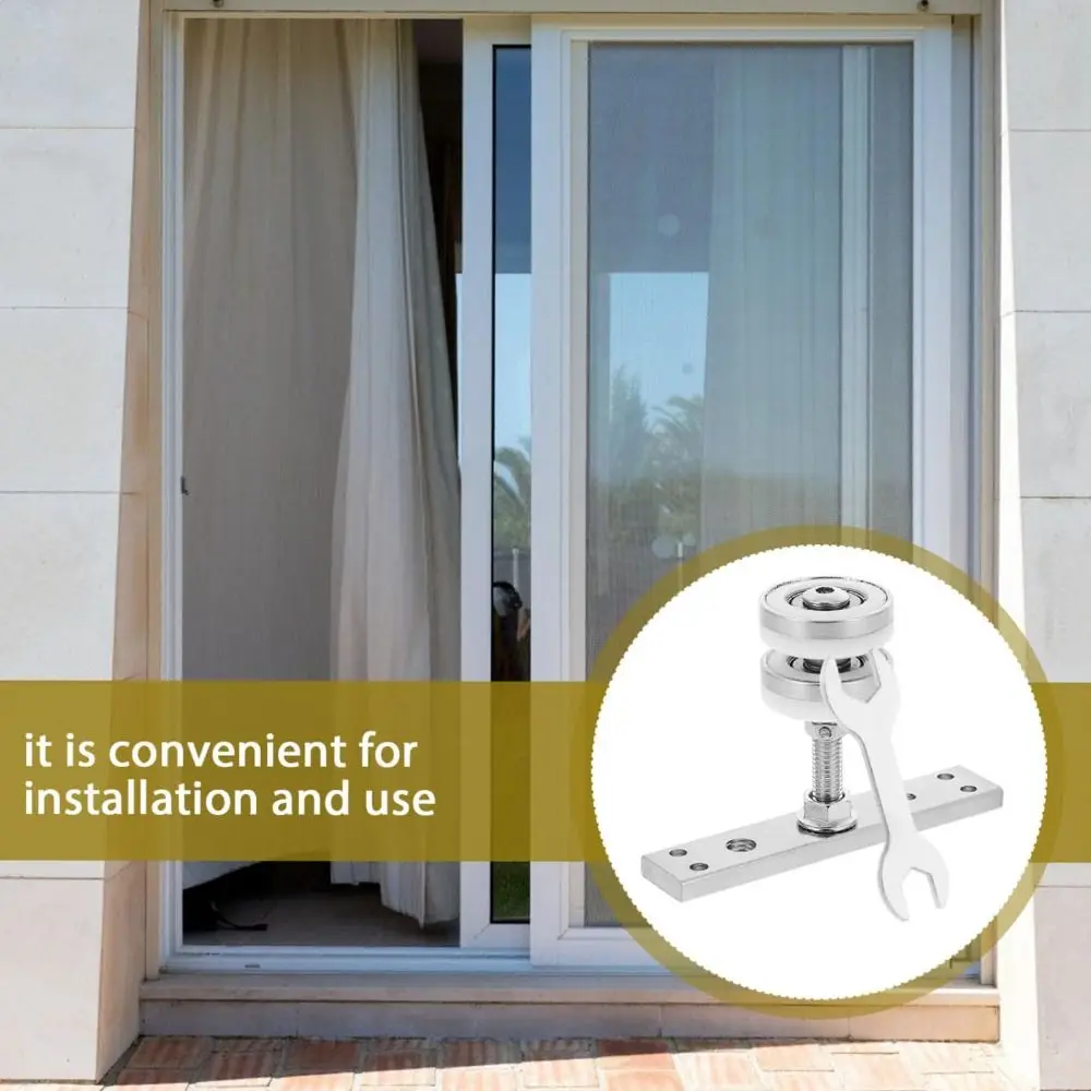 Heavy Duty Folding Door Pulley High Load-Bearing Durable Construction Hanging Wheel Easy Installation Silent Operation