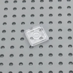 Set of 50 DIY Smooth 2x2 Building Bricks - Educational Construction Toys (Transparent White)