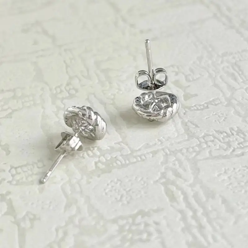 925 Sterling DY  Classic Lady Earrings 8MM Pop Fashion Label 2023 Gold-Plated Silver Buckle Birthday Gift