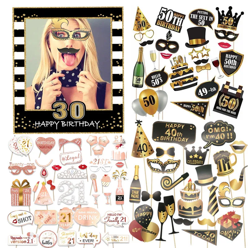 1set-black-pink-18-21-30-40-50-60th-paper-handheld-photo-props-for-men-and-women-happy-birthday-anniversary-party-decor-supplies-aliexpress