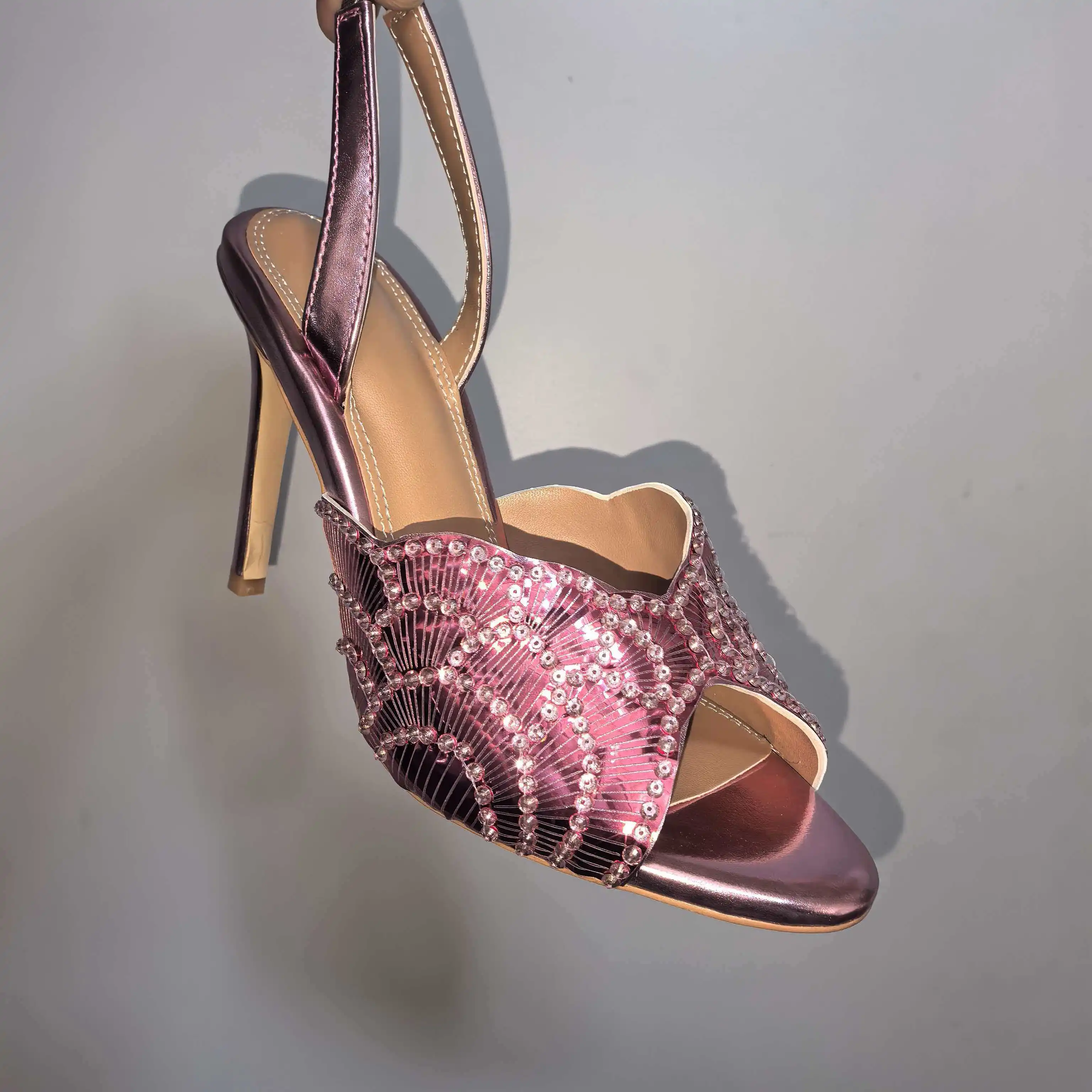 2026 French Sequin High-heeled Sandals packaging