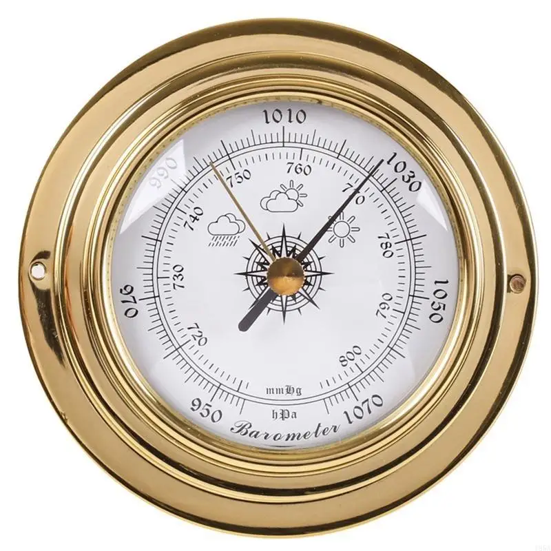 Premium Wall-Mounted Weather Station with Temperature, Humidity, Barometer, and Tide Clock Display