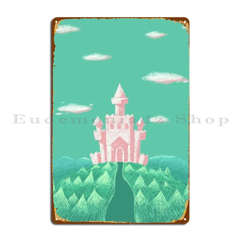 

Castle Palace Painted Metal Plaque Kitchen Kitchen Cinema Party Printing Tin Sign Poster