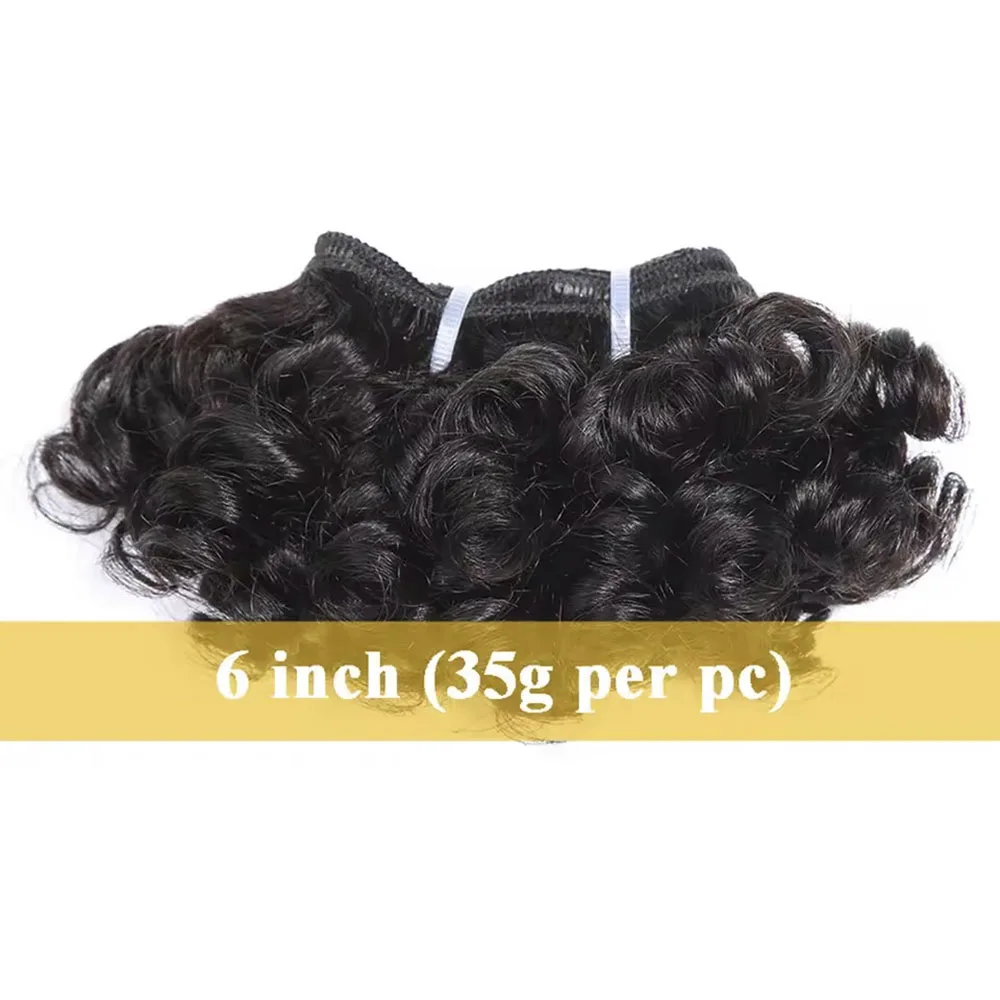 Bouncy Curly Hair Weave Bundles 9A Brazilian Short Curly Hair