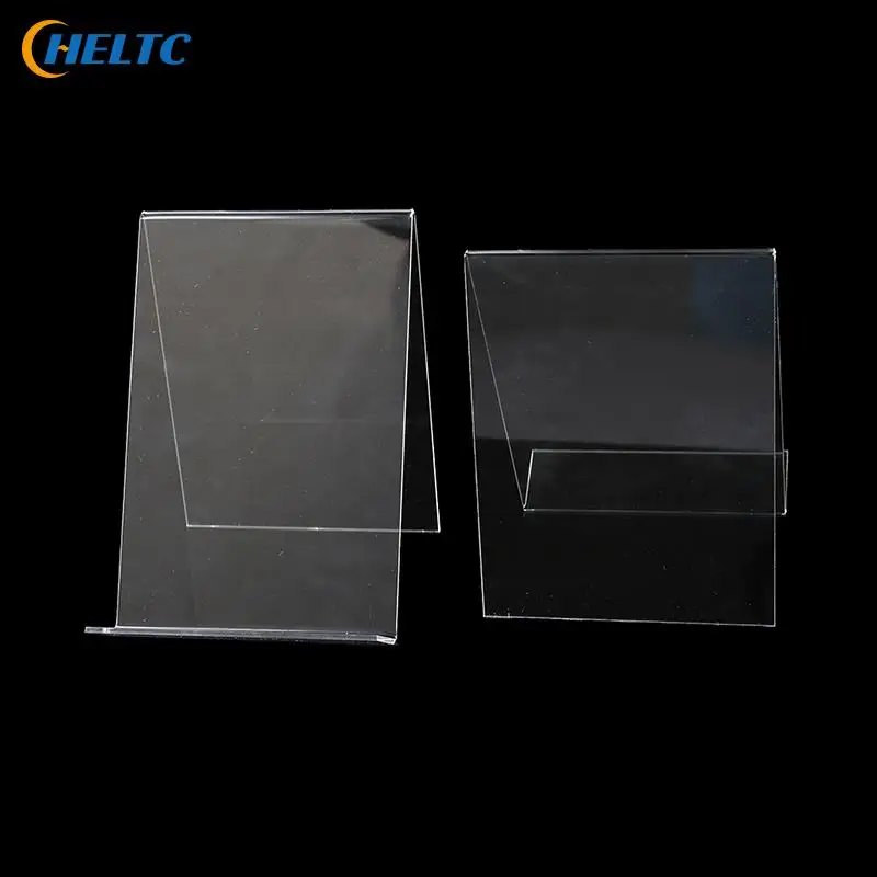 1pc Durable, Open Design, Wide Application, L Shaped Acrylic Book Display Stand Photo Frame Brochure Artwork Holder OrganizerHot