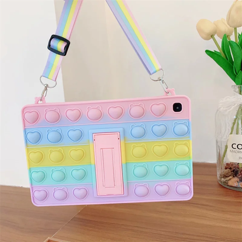 unicórnio dos desenhos animados crianças caso bolha para samsung galaxy tab lite silicone tablet capa