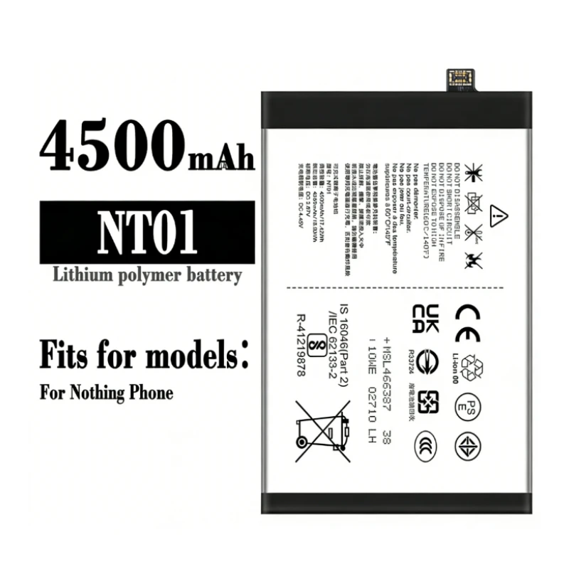 NT01 for Nothing Phone 1 One High-Capacity Replacement 3.87V 4500mAh Mobile Phon