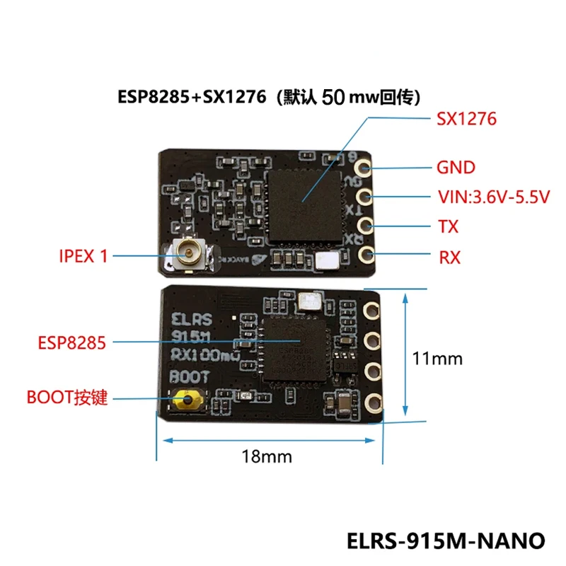 Récepteur ELRS 2.4GHz Nano 50mW pour Drone FPV - BAYCK